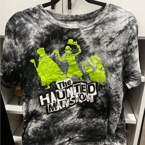 Haunted Mansion unisex Tie-Dye T-Shirt - Black and Green